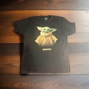 Star Wars The Mandalorian The Child Character T-Shirt Black Men’s Sz(XL)